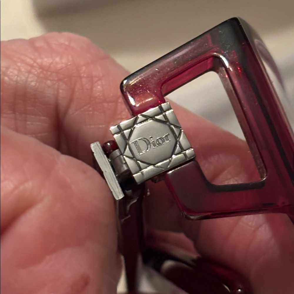 Dior Burgundy Women's Glasses - Picture 5 of 9